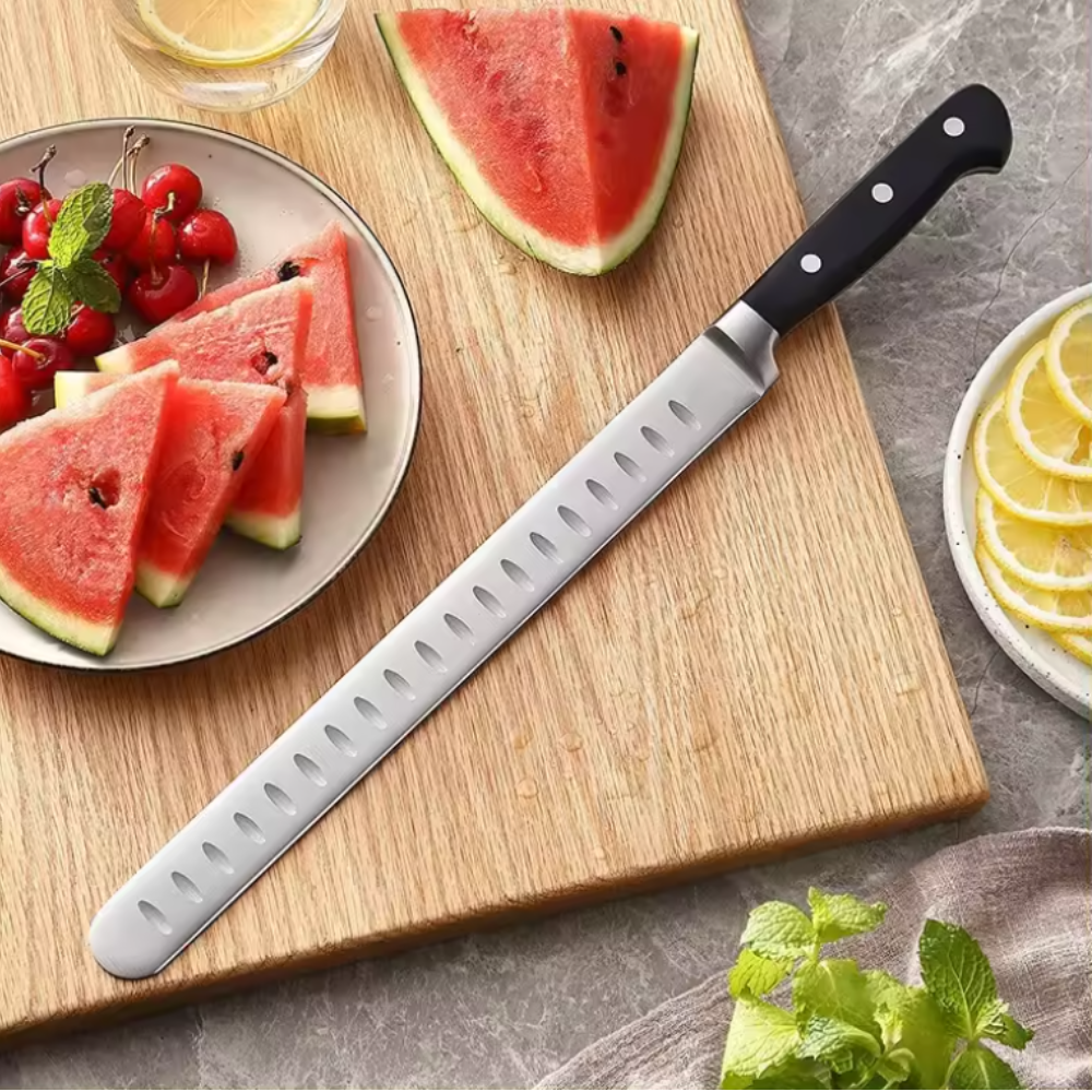 Central Knife Premium 12 inch Stainless Steel Carving Knife Ergonomic Design Watermelon Slicing knife | Ultra Sharp Knife